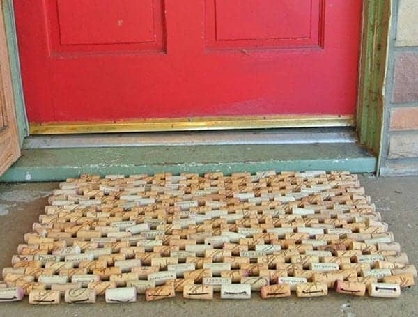 Upcycled Wine Cork Doormat