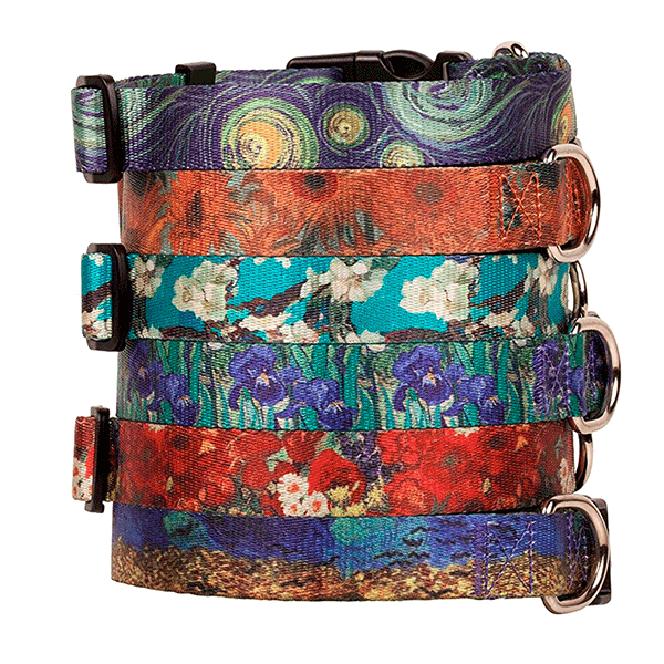 Recycled Plastic Dog Collar Printed with Artwork by Famous Artists by Dutch Dog Amsterdam