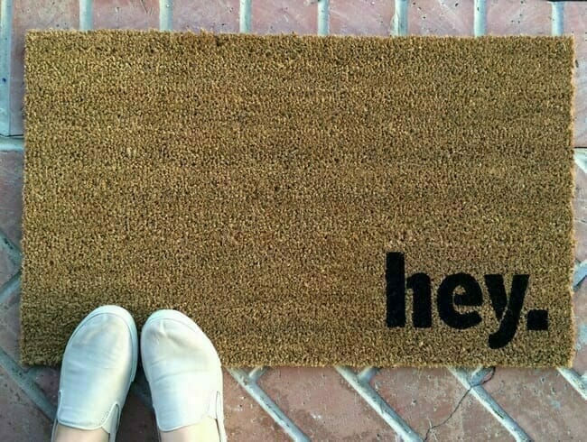 Funny Hey Doormat in Coir