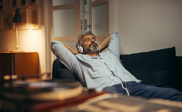 Man Wearing Headphones