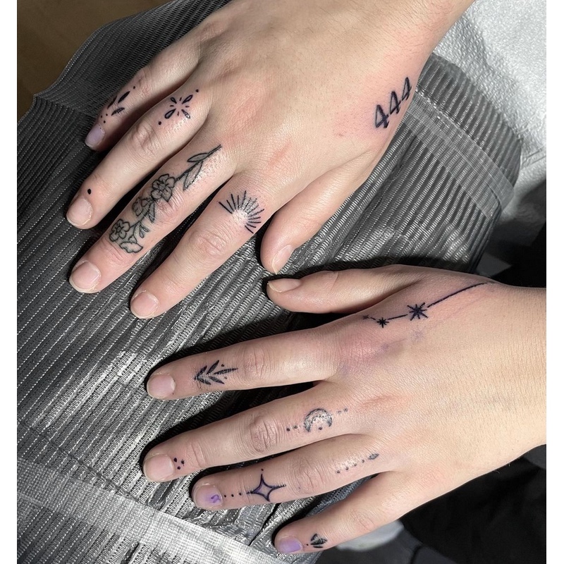 444 Tattoo on Hand