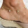 14K Gold Dolphin Anklet