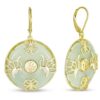 Jade and Gold Butterfly Earrings