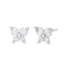 Child-size Butterfly Earrings in Cubic Zirconia 14K Yellow Gold