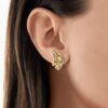 Gold Butterfly Wing Earrings