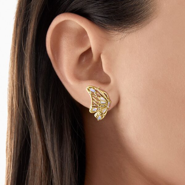 Gold Butterfly Wing Earrings