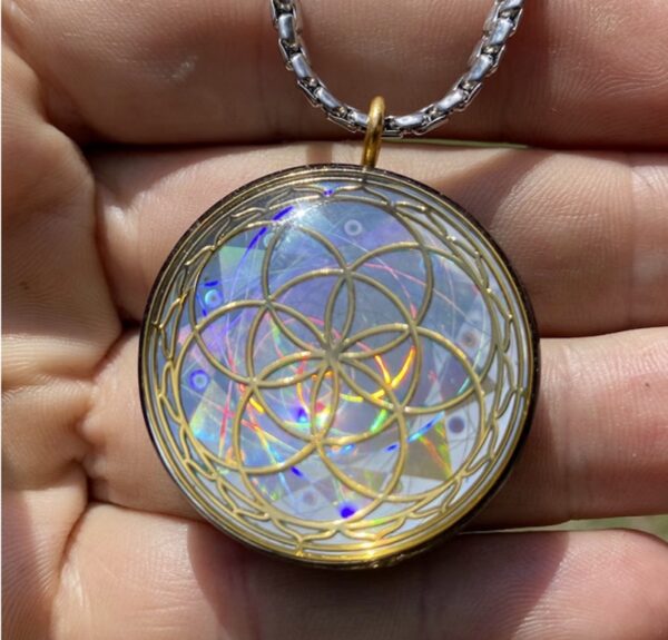 Holographic Flower of Life Necklace