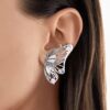 Silver Butterfly Wing Earrings