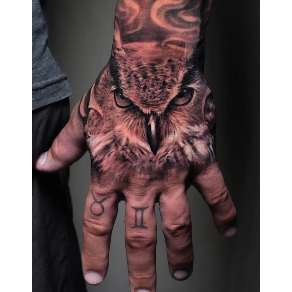 Owl Tattoo on Hand