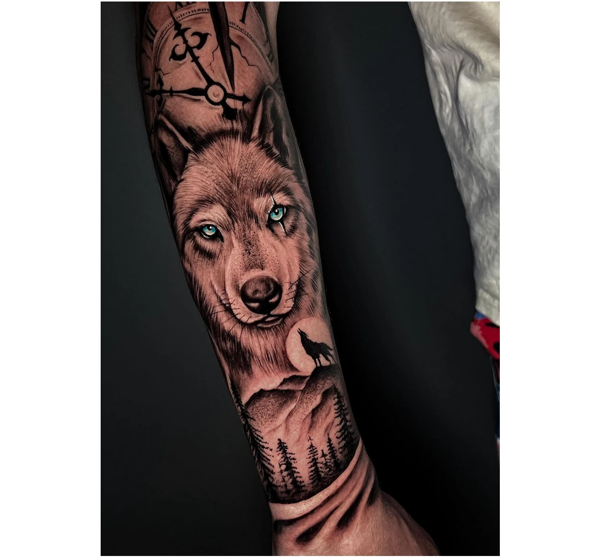 Wolf Tattoo on Arm