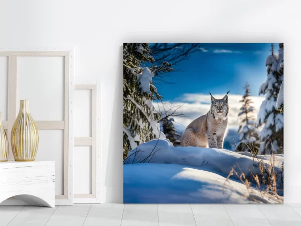 Lynx Art Canvas in a Room