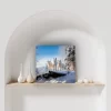 White Wolf Art on Arched Shelf