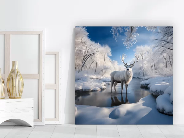 White Stag Art Canvas Close Up