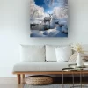 White Stag Art Minimalist Living Room