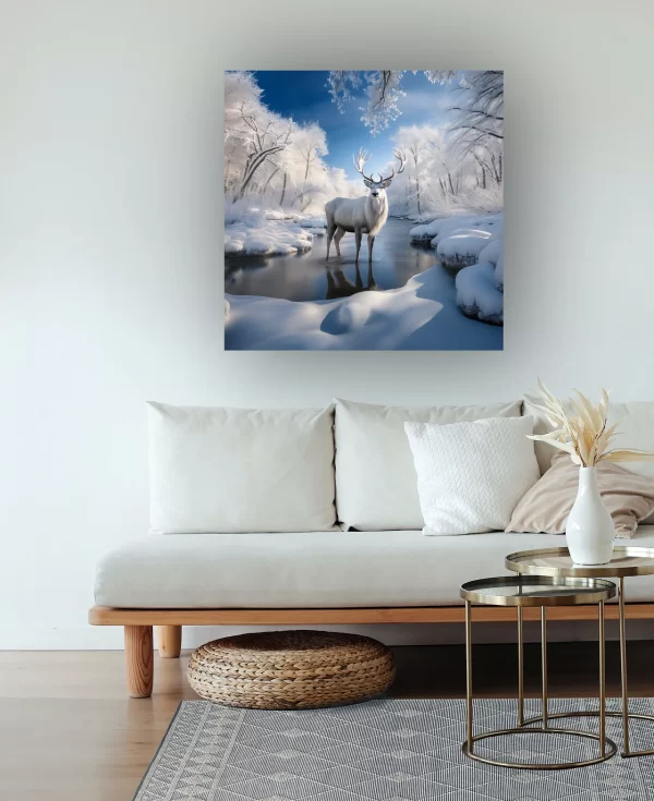 White Stag Art Minimalist Living Room