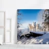 Three Arctic Wolves Art Canvas in a Room