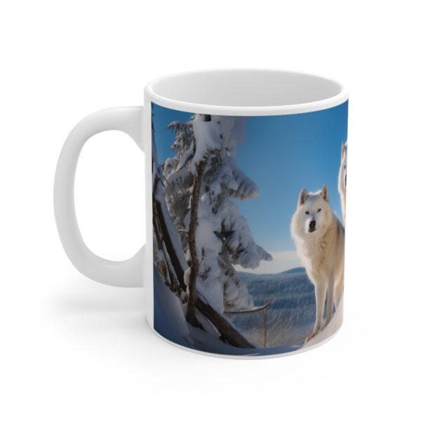 White Wolf Mug Side