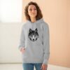 Organic Cotton Wolf Hoodie in Heather Gray on Female Model