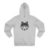 Organic Cotton Wolf Hoodie in Heather Gray Front