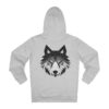 Organic Cotton Wold Face Hooded Sweatshirt in Heather Gray Back