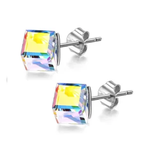 Crystal Cube Earrings