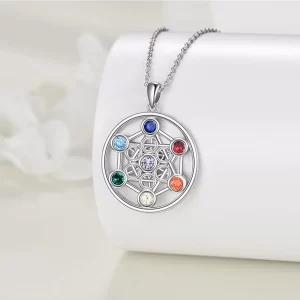 Metatron's Cube Chakra Necklace