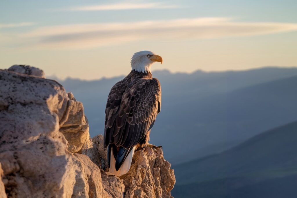 Bald Eagle on Mountain